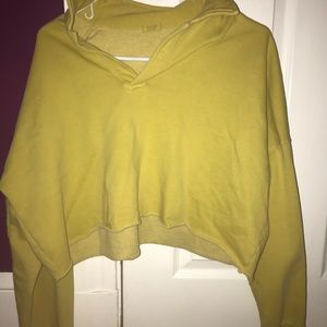 BRANDY CROPPED YELLOW SWEATSHIRT